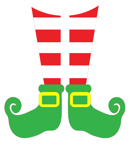 Elf Leg Monogram Christmas Free Svg File SVG Heart