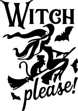 witch please, halloween free svg file image - SVG Heart