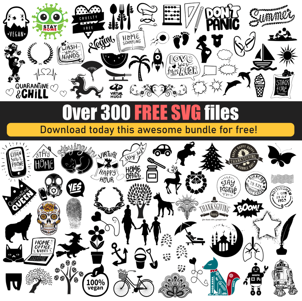 Free SVG Bundle - Over 300 Freebies - Commercial Use - SVG Heart