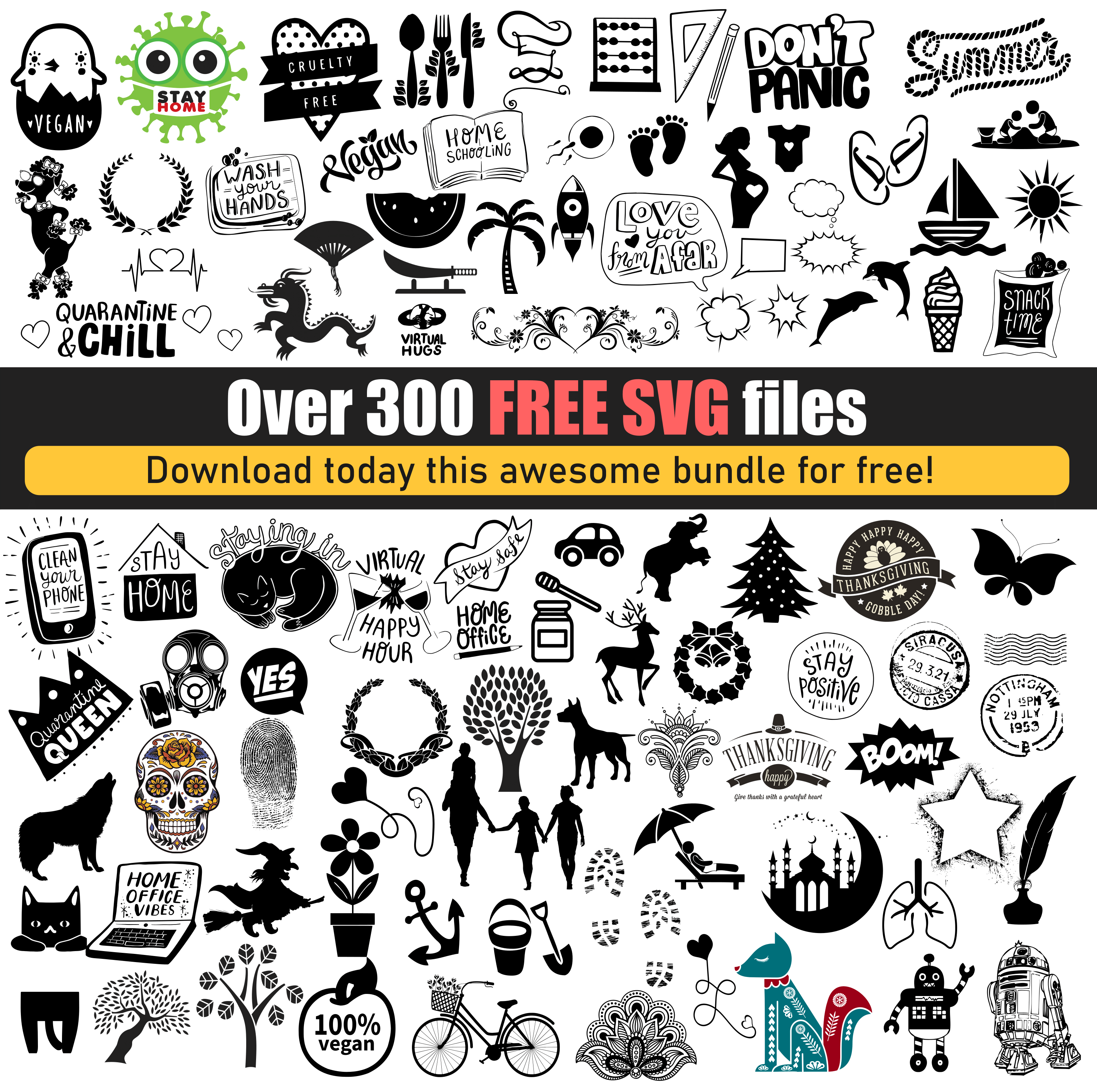 Download Free Svg Bundle Over 300 Freebies Commercial Use Svgheart Com PSD Mockup Templates