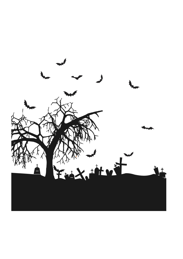 Download Halloween Horror Cemetery Free SVG File - SvgHeart.com