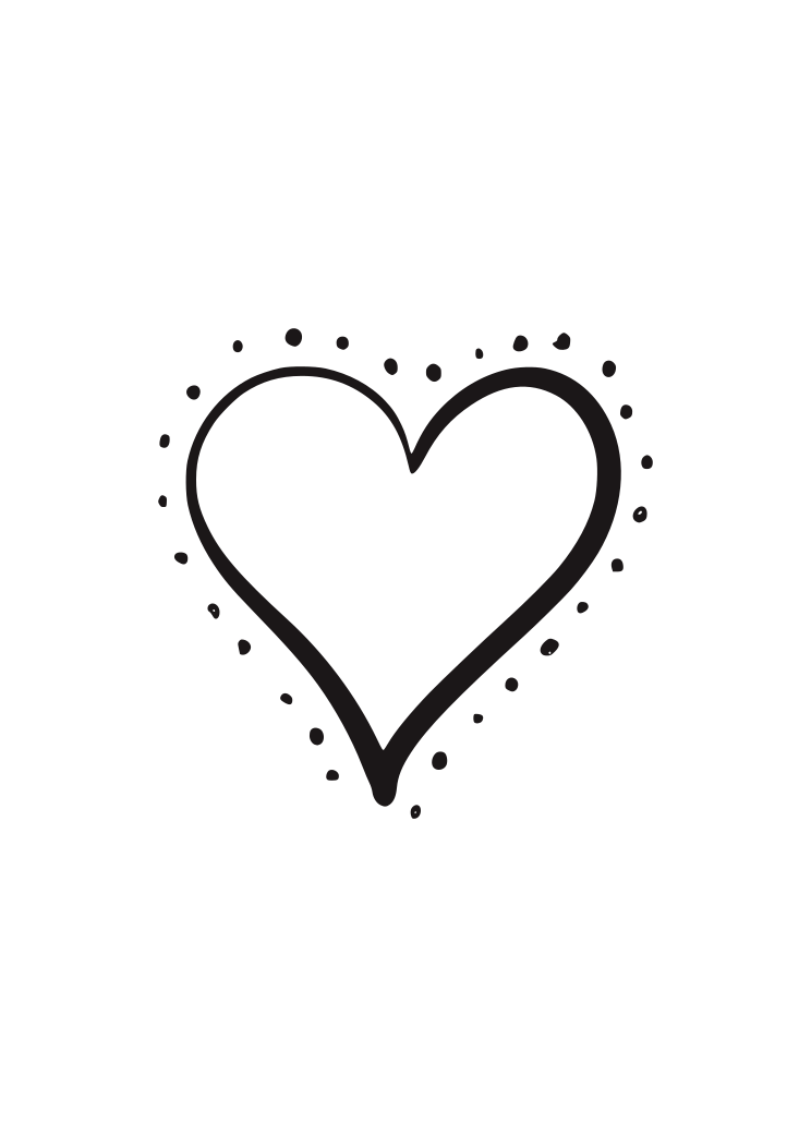 Download Hand Drawn Heart With Spots Free SVG File - SvgHeart.com