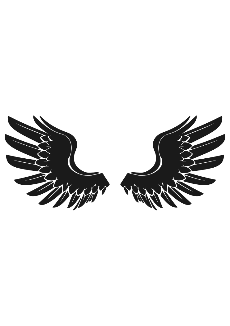 Open Angel Wings SVG