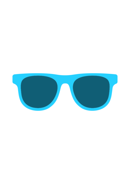 Blue Sunglasses Clipart Free SVG File