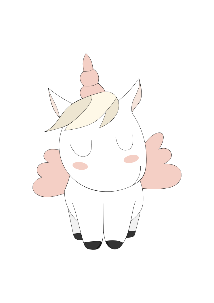 Download Cute Unicorn Clipart Free SVG File - SvgHeart.com