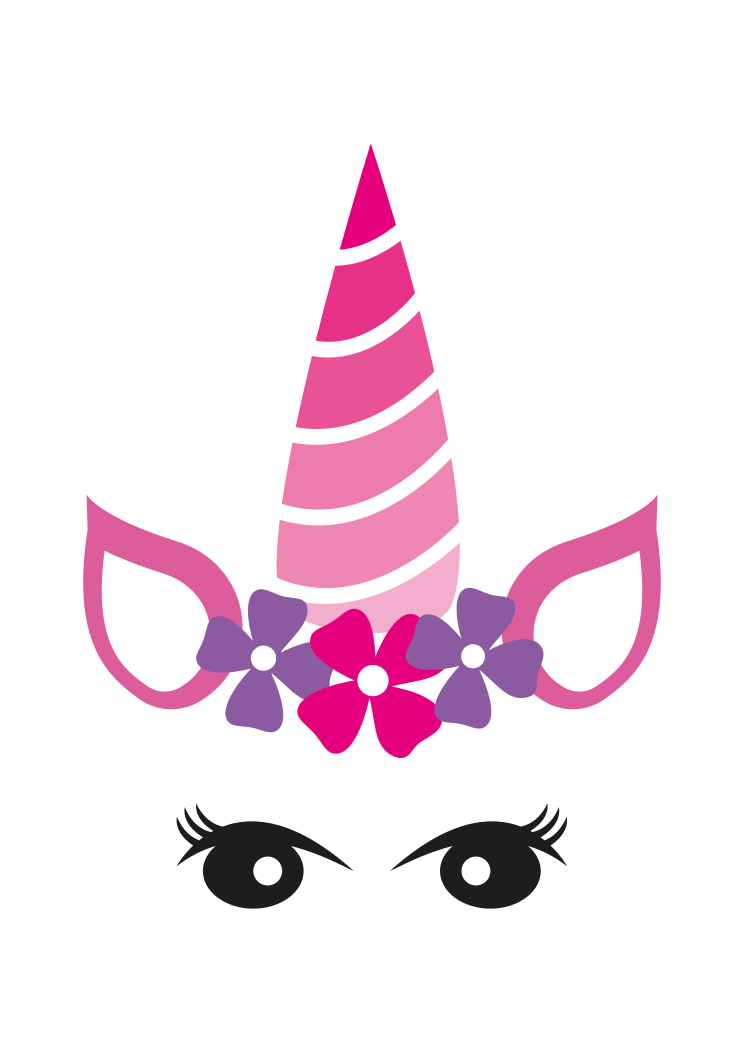 Cute Unicorn Face Free SVG File - SvgHeart.com