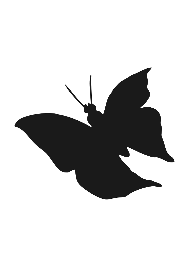 Flying Butterfly Silhouette Free Svg File Svgheart Com