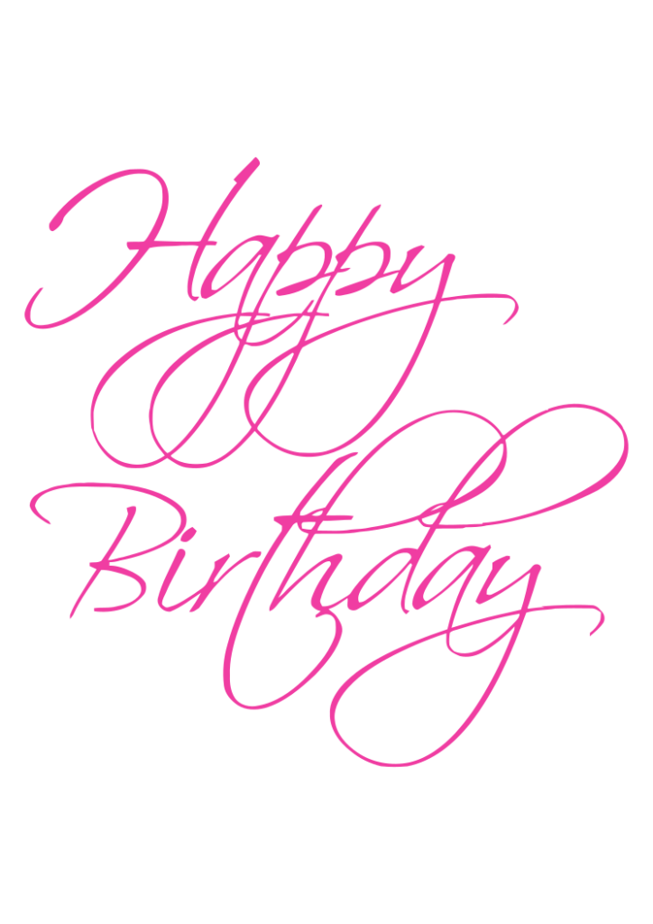 Happy Birthday Curly Sign Free SVG File - SVG Heart