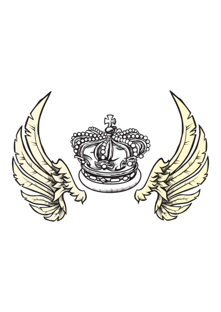 Download King Crown And Angel Wings Free SVG File - SvgHeart.com