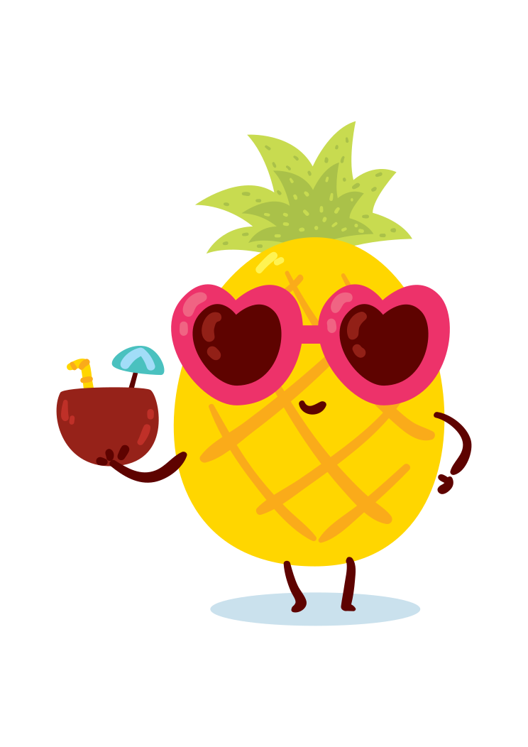 Holiday Pineapple With Glasses, Glasses, Vacation, Pineapple PNG  Transparent Image and Clipart for Free Download