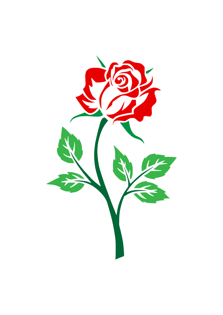 Rose SVG, Cut and Clipart Files for Cricut