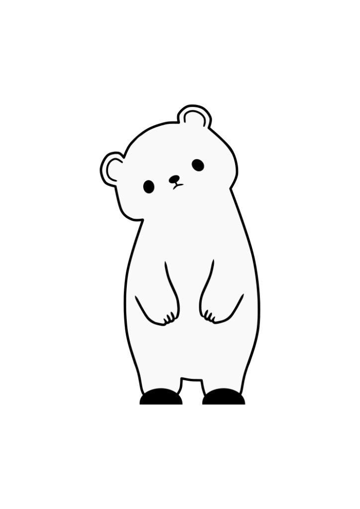 Sad Winter Bear Clipart Free SVG File - SVG Heart