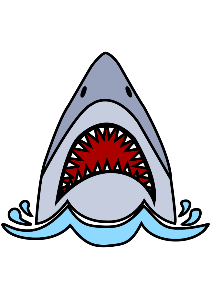 Shark Head With Open Mouth Free SVG File - SVG Heart