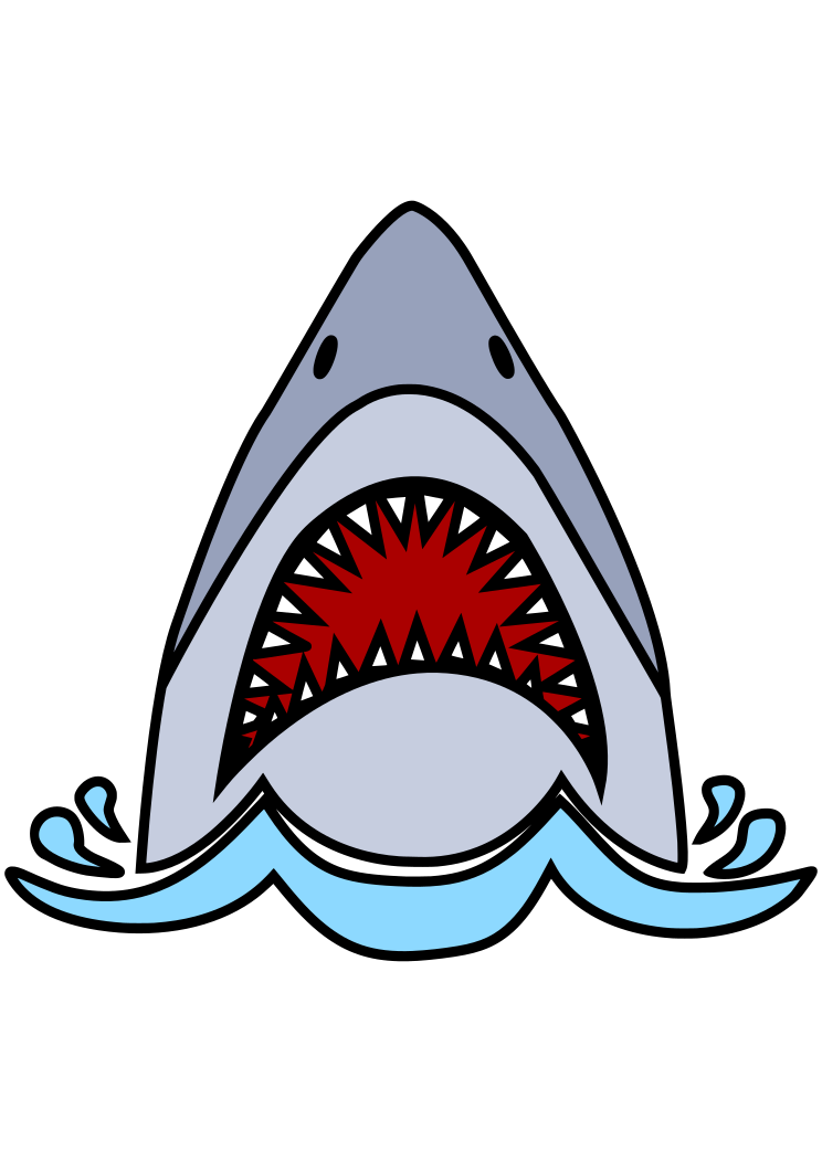Shark Head With Open Mouth Free SVG File - SvgHeart.com