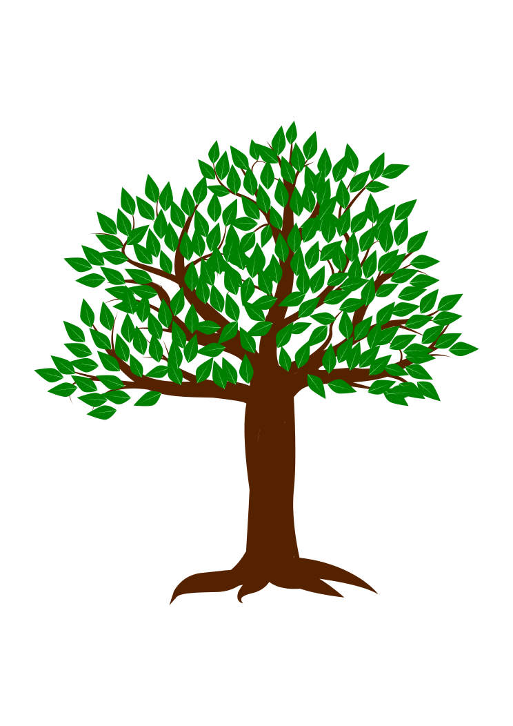 Tree With Leaves And Roots Free Svg File Svgheart Com