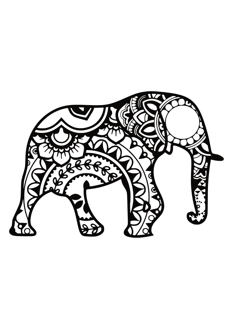Mandala Zentangle Elephant Free Svg File Svgheart Com