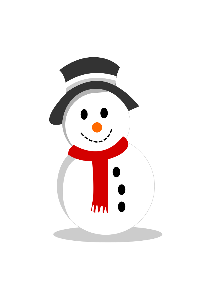 Download Snowman Clipart Winter Free SVG File - SvgHeart.com