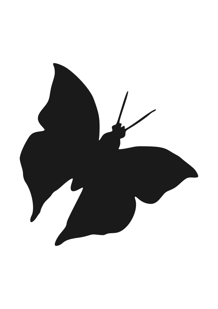 Butterfly Silhouette Free SVG File - SvgHeart.com