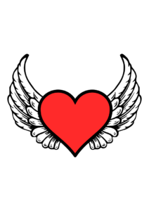 Heart With Wings Clipart - free svg file for members - SVG Heart