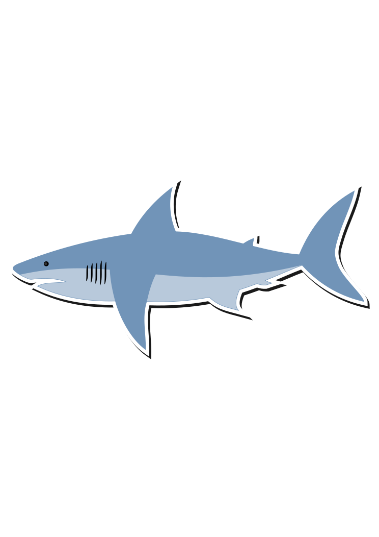 Shark Clipart Free SVG File - SvgHeart.com