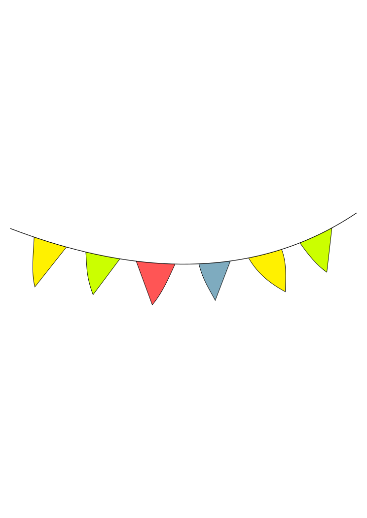 Download Triangle Pennant Birthday Banner Free SVG File - SvgHeart.com