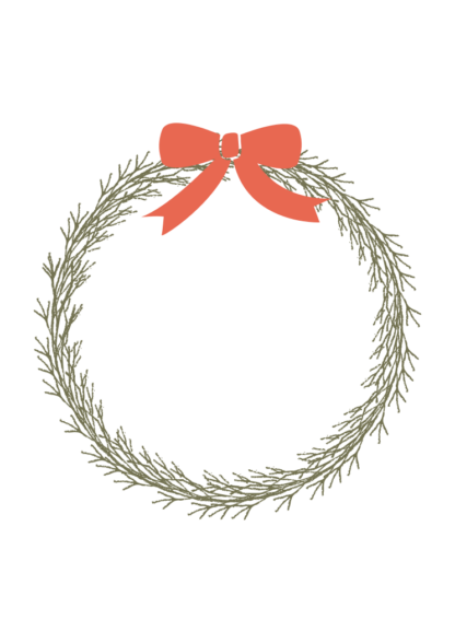 Download Christmas Wreath With Bow Free SVG File - SvgHeart.com