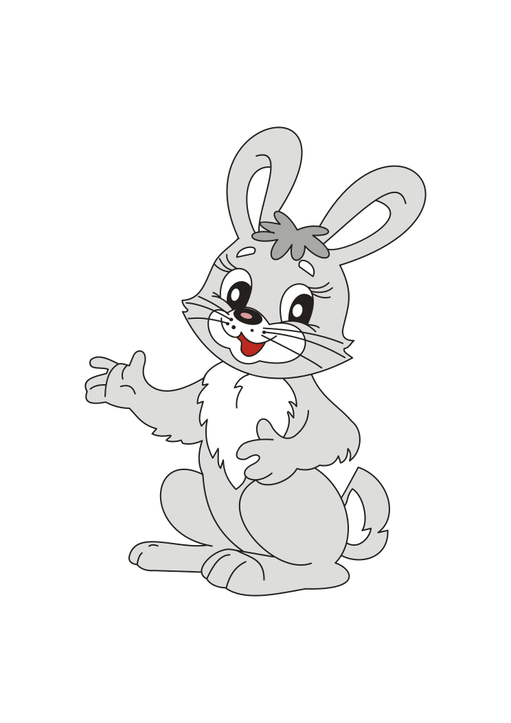 Download Cute Rabbit Clipart Free SVG File - SvgHeart.com