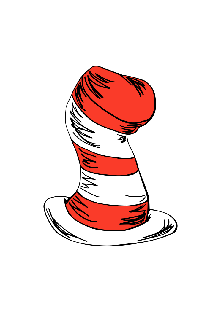 Download Dr Seuss Cat In The Hat Free SVG File - SvgHeart.com