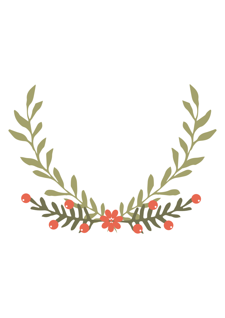 Download Floral Half Wreath Free SVG File - SvgHeart.com