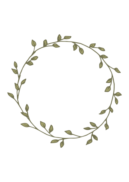 Circular Monogram Leaf Wreath - free svg file for members - SVG Heart