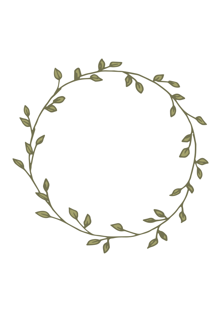 Download Circular Monogram Leaf Wreath Free SVG File - SvgHeart.com