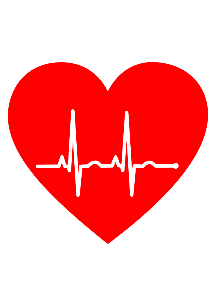 Heart Beat Wave Pulse Rate Free SVG File - SvgHeart.com