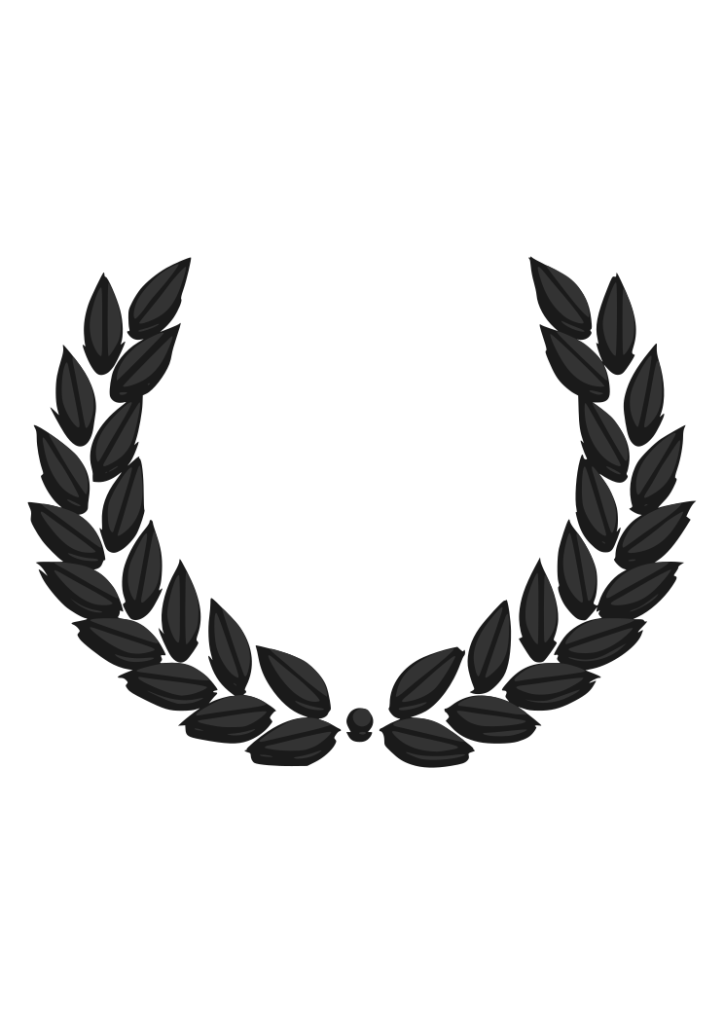 Download Laurel Wreath Black and White Free SVG File - SvgHeart.com