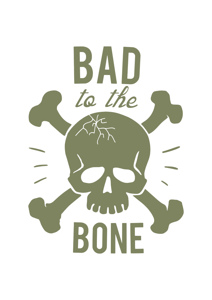 Bad Bone Skull Logo Free SVG File - SvgHeart.com
