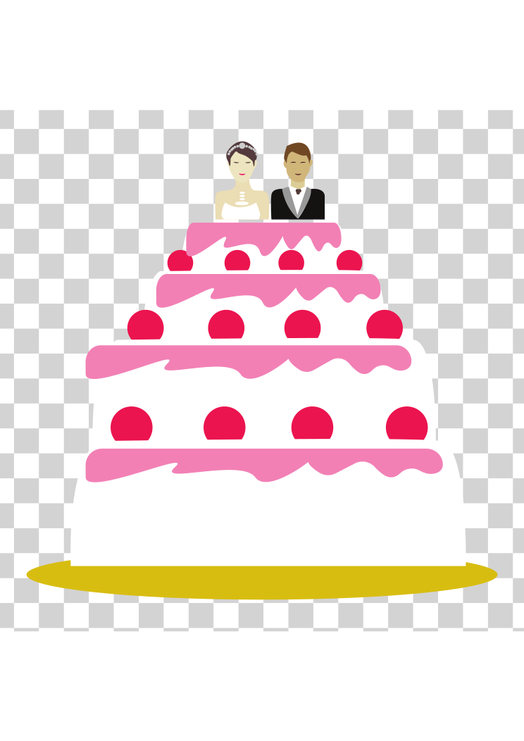 Couple Wedding Cake Clipart Free SVG File - SvgHeart.com