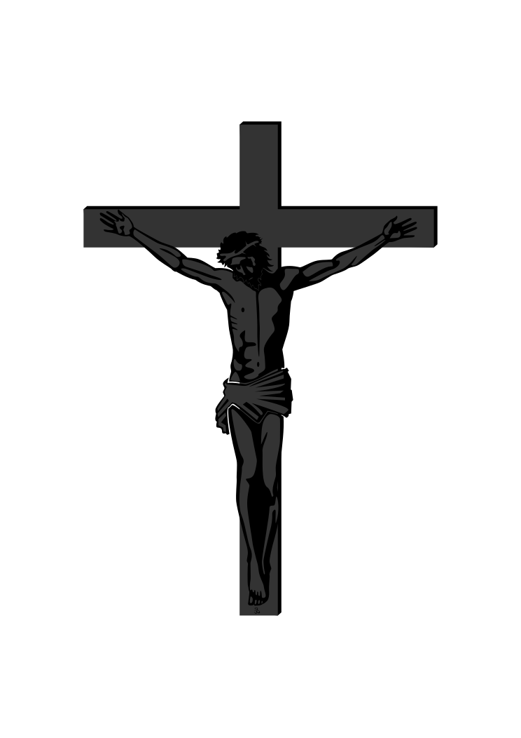 Jesus on Cross Clipart Free SVG File - SvgHeart.com