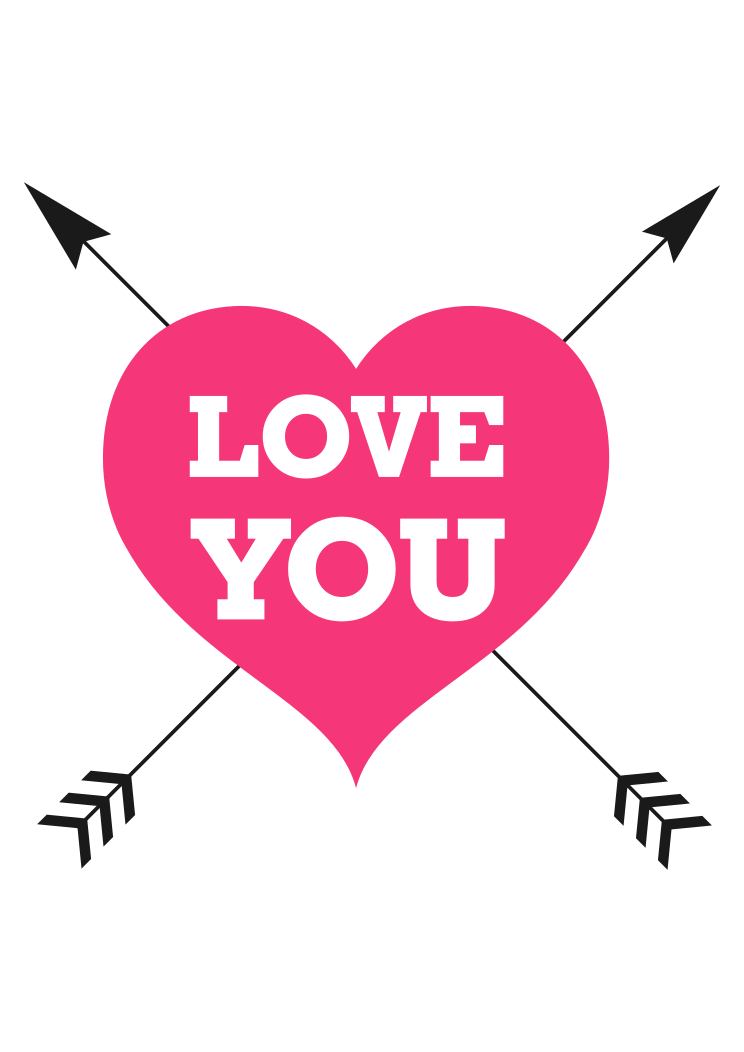 Download Love You Heart With Arrows Clipart Free Svg File Svgheart Com