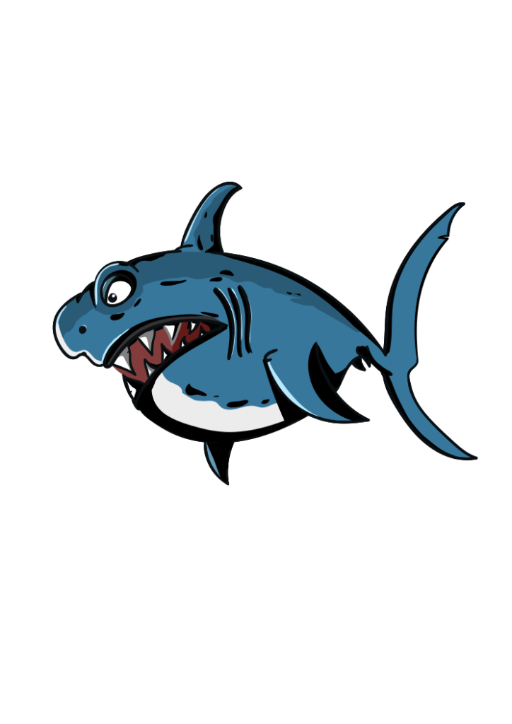 Angry Shark Fish Clipart Free Svg File - SVG Heart