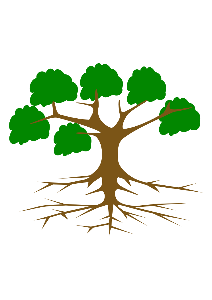 tree with roots clip art free