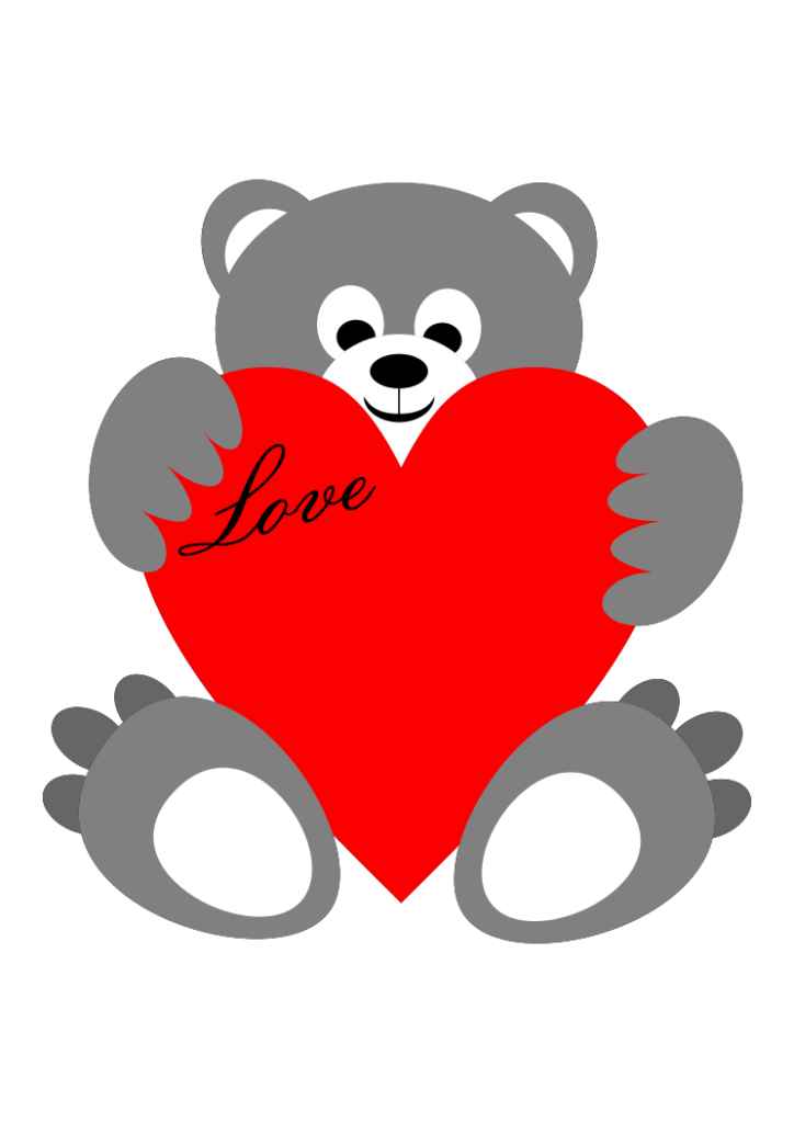 small teddy bear holding heart