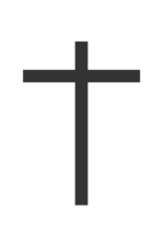 Simple Black Cross Silhouette Free SVG File - SVG Heart