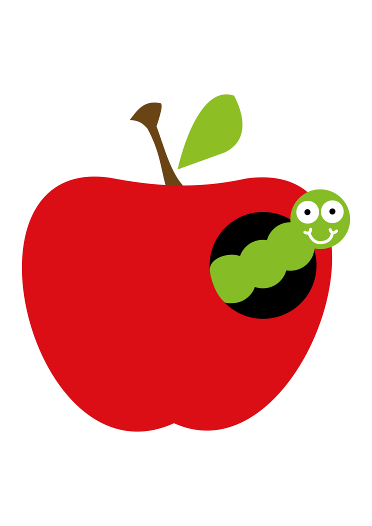 Download Apple With Worm Clipart Free Svg File Svgheart Com