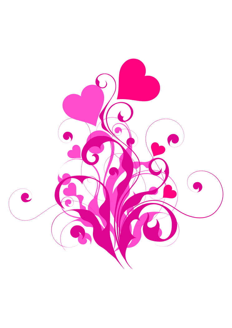 Free Vector, Decorative heart stickers with fantastic designs