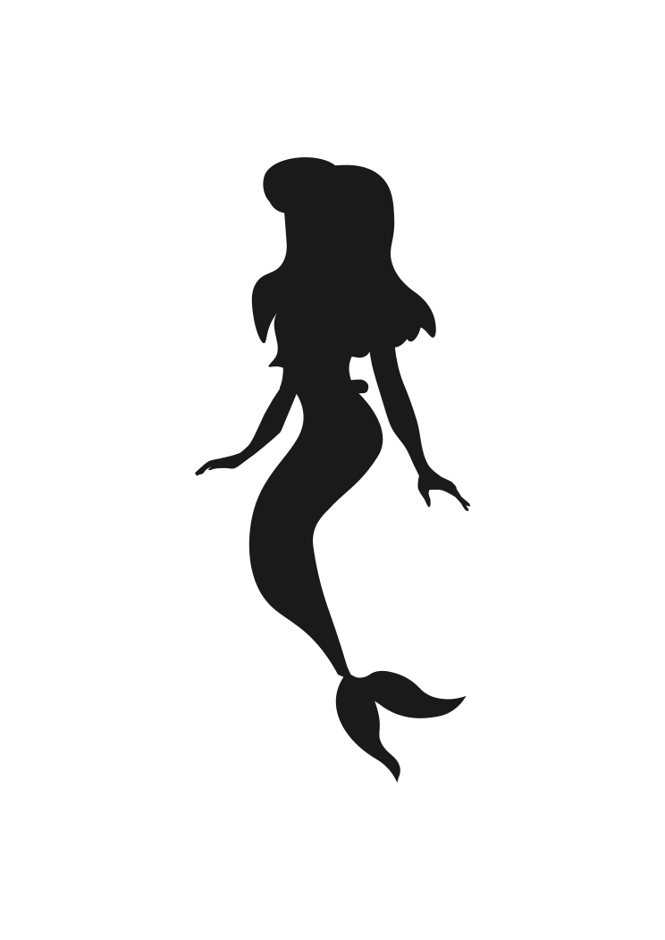 Download Female Mermaid Silhouette Free Svg File Svgheart Com