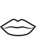 Lips Outline Free SVG File - SVG Heart