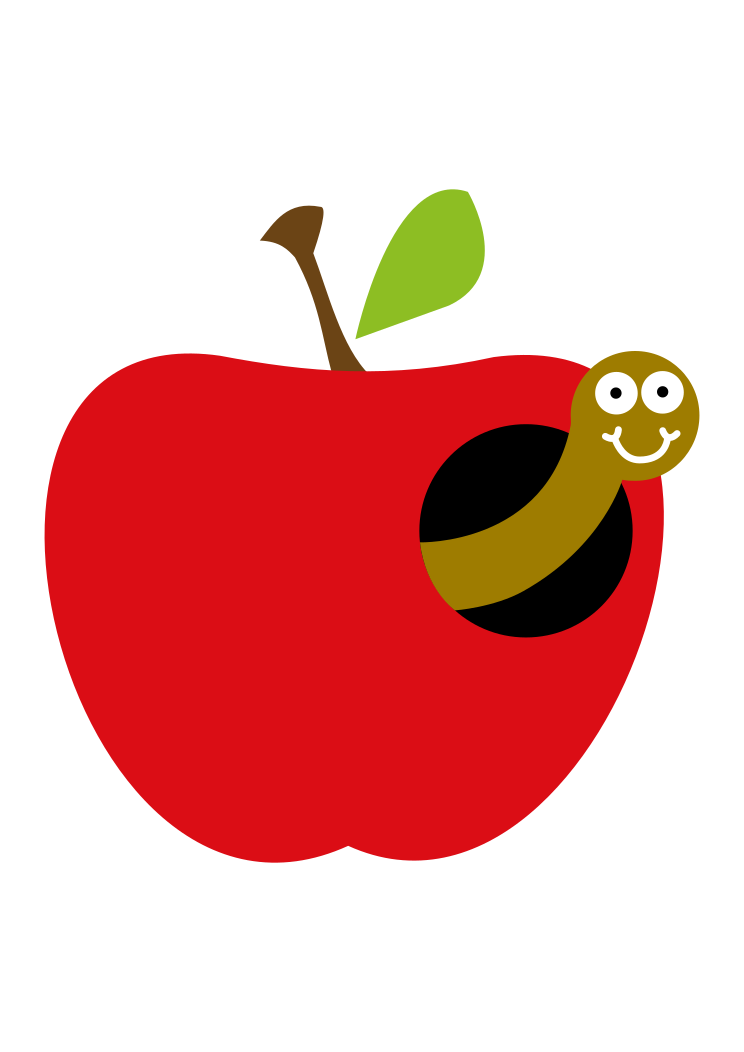 Download Apple With Worm Inside Clipart Free Svg File Svgheart Com