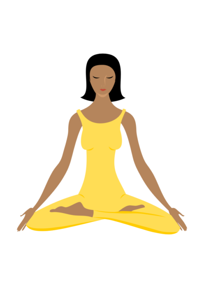 Download Black Woman practicing Yoga Clipart Free SVG File ...