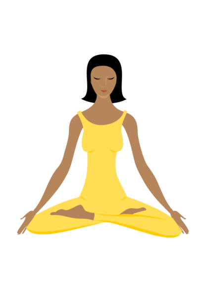 Download Black Woman practicing Yoga Clipart Free SVG File - SvgHeart.com