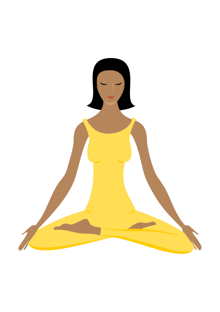 Download Black Woman practicing Yoga Clipart Free SVG File ...