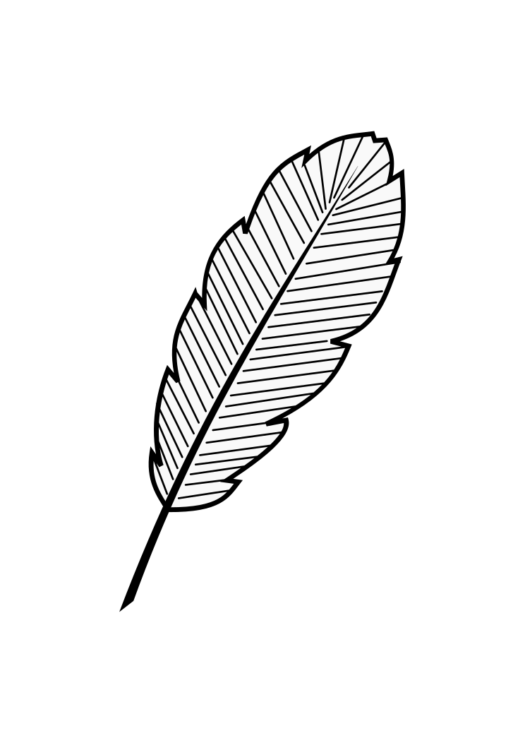 feather outline clip art